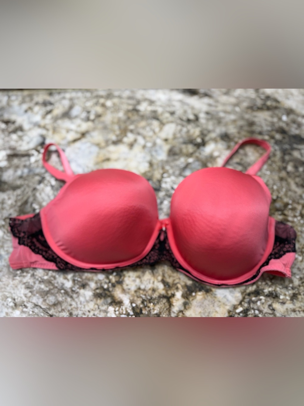 torrid Coral Push-Up Lace-Trim Bra